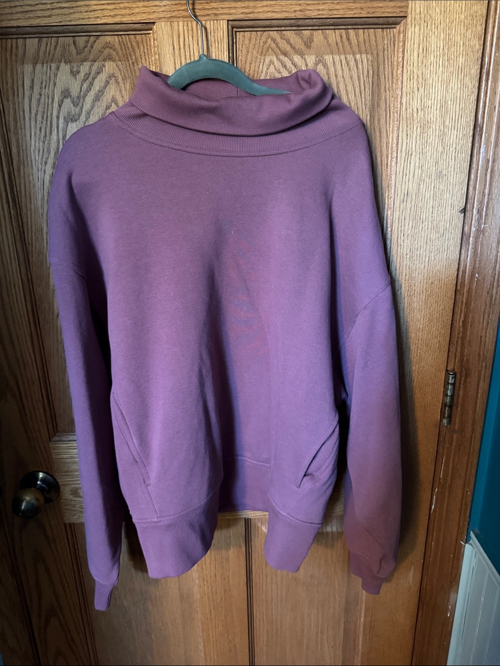 ALO Yoga Hazy Plum Cowl Neck Pullover